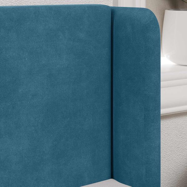 vidaXL Kopfteil Ohr Blau 40,5 x 40,5 x 4 cm Samt