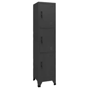 vidaXL Schlie&szlig;fachschrank Anthrazit 38x45x180 cm Stahl