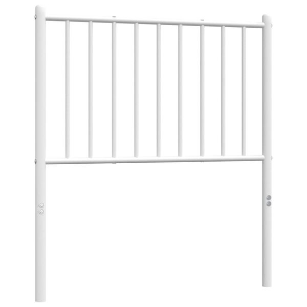 vidaXL Ersatz-Kopfteil Metall Wei&szlig; 75 cm