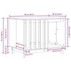 vidaXL Hundeh&uuml;tte Wachsbraun 90 x 60 x 67 cm Massives Kiefernholz