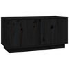 vidaXL TV-Schrank Schwarz 80x35x40,5 cm Massivholz Kiefer