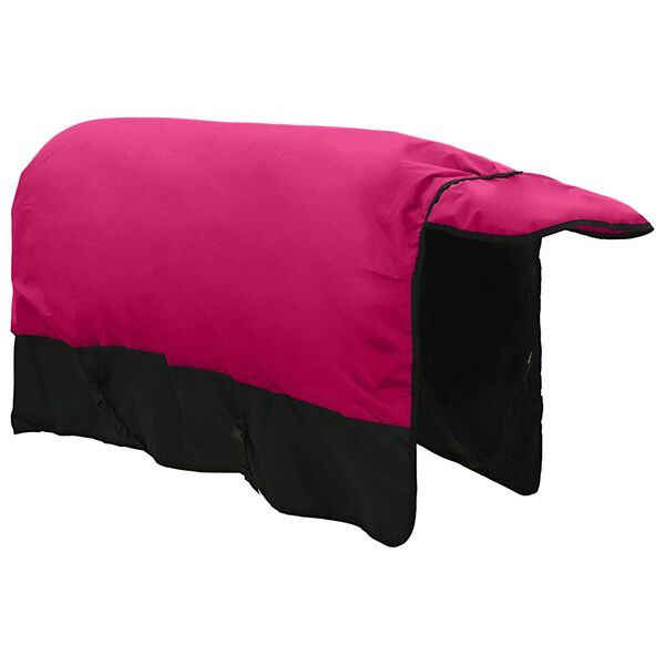 vidaXL Pferdedecke Rosa und Schwarz 165 cm Polyester