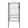 vidaXL Zauntor HORST 100 x 175 cm Metall Schwarz Abschlie&szlig;bar