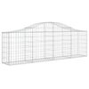 vidaXL Gabionen mit Hochbogen 5 Stk. 200x30x60/80 cm Verzinktes Eisen