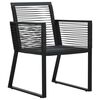 vidaXL 3-tlg. Garten-Essgruppe PVC Rattan Schwarz
