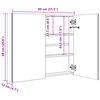 vidaXL LED-Spiegelschrank 80x12,2x68 cm
