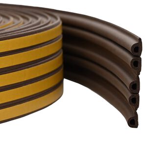 vidaXL Selbstklebende Fensterdichtung Braun 9 x 6 mm 12 m