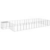 vidaXL Hundezwinger Silbern 26,62 m&sup2; Stahl