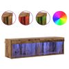 vidaXL TV-Schrankset mit LED Altholz 100 x 30 x 30 cm Holzwerkstoff