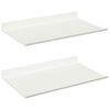 vidaXL Schwebendes Regal 2 stk. Wei&szlig; 30 x 18 x 2,5 cm Stahl