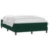 vidaXL Boxspringbett mit Matratze Dunkelgr&uuml;n 140x210 cm Samt