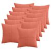 vidaXL Kissenbezug 12 pcs ALMELO Rot-Orange 50 x 50 cm Cord