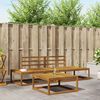 vidaXL Outdoor-Sofagarnitur 3 St&uuml;ck Natur Massivholz Akazie