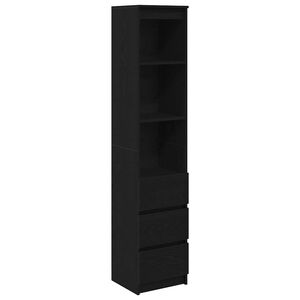 vidaXL Highboard Schwarz Eichen-Optik 37,5x35x180 cm Holzwerkstoff
