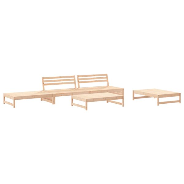 vidaXL 5-tlg. Garten-Lounge-Set Massivholz Kiefer