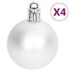 vidaXL 70-tlg. Weihnachtskugel-Set Silbern und Wei&szlig;