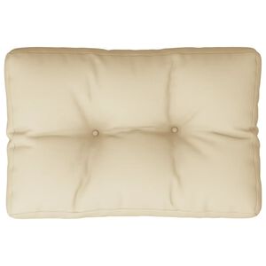 vidaXL Palettenkissen Beige 50x40x12 cm Stoff