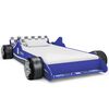 vidaXL Kinderbett im Rennwagen-Design 90 x 200 cm Blau