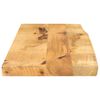 vidaXL Tischplatte 90x40x2,5 cm Baumkante Massivholz Raues Mangoholz