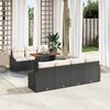 vidaXL Garten-Sofa-Set mit Speicher 8 pcs Schwarz Poly Rattan