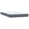 vidaXL Boxspringbett mit Matratze Dunkelgrau 120x220 cm Samt