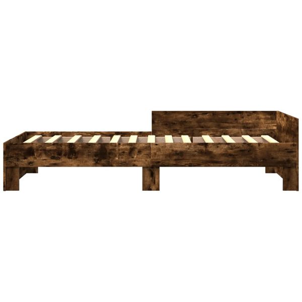vidaXL Bettgestell ohne Matratze R&auml;uchereiche 90x190 cm Holzwerkstoff
