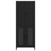 vidaXL Highboard Schwarz Eichen-Optik 69,5 x 34 x 180 cm Holzwerkstoff