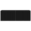 vidaXL TV-Wandschrank 2 pcs Schwarz 59,5 x 31 x 40 cm Holzwerkstoff