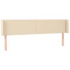 vidaXL Kopfteil mit Ohren Creme 163x16x78/88 cm Stoff