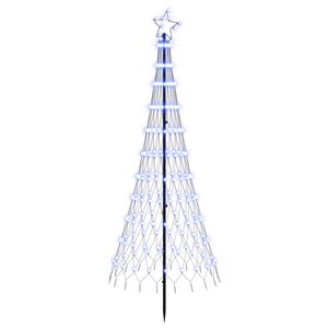 vidaXL LED-Weihnachtsbaum 180 cm 230 LEDs Blau Eisen Schwarz
