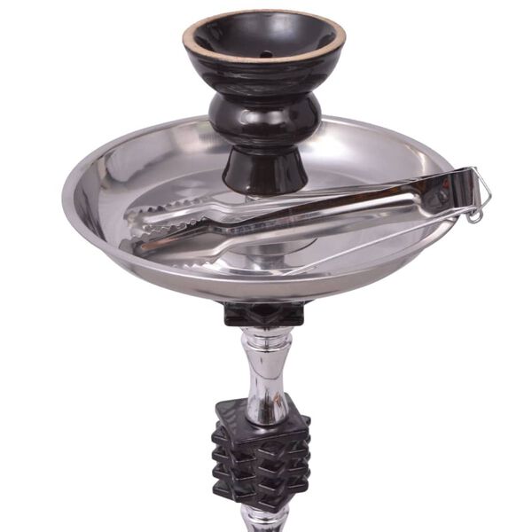 vidaXL Wasserpfeife/Hookah/Shisha mit 4 Schl&auml;uchen Schwarz XXL 83 cm