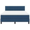 vidaXL Boxspringbett mit Matratze mit LED Blau 140 x 190 cm Stoff