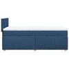 vidaXL Boxspringbett mit Matratze Blau 90x200 cm Stoff