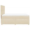 vidaXL Boxspringbett mit Matratze Creme 140x200 cm Stoff