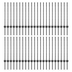 vidaXL Eingebetteter Zaunpfosten 44 Stk. Grau 120 cm