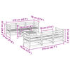 vidaXL 7-tlg. Garten-Sofagarnitur Kiefernholz Impr&auml;gniert
