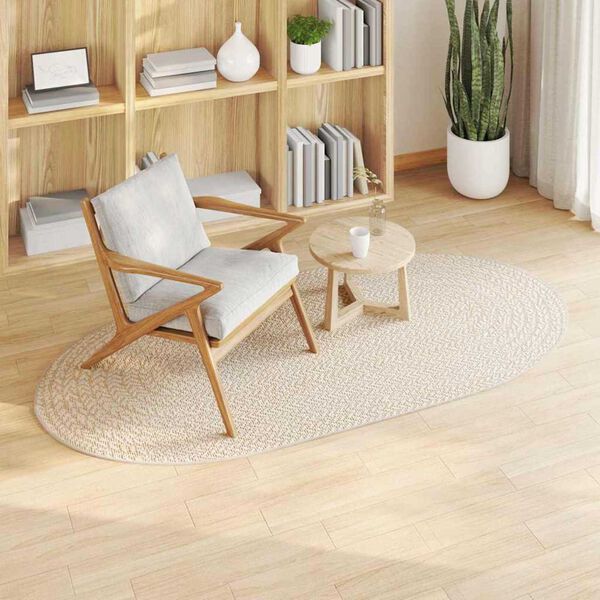 vidaXL Teppich ZIZUR Creme 200 x 100 cm Polypropylen