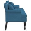 vidaXL Sitzbank mit Kissen Blau 120,5x65x75 cm Samt