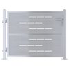 vidaXL Gartentor 85 x 70 cm Edelstahl Silber Abschlie&szlig;bar