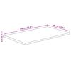 vidaXL Tischplatte 110x60x3,8cm Rechteckig Massivholz Akazie Baumkante