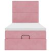 vidaXL Ottoman-Bett mit Matratzen & LEDs Rosa 80x200 cm Samt