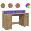 vidaXL LED-Schreibtisch Artisan-Eiche 140x55x91 Holzwerkstoff
