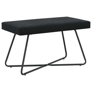 vidaXL Bank Schwarz 80 x 40 x 45 cm Samt
