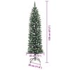 vidaXL K&uuml;nstlicher schlanker Weihnachtsbaum Gr&uuml;n und Wei&szlig; 120 cm