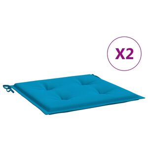 vidaXL Gartenstuhl-Kissen 2 Stk. Blau 50x50x4 cm Oxford-Gewebe