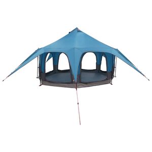 vidaXL Familienzelt Blau 5-Personen 185T Polyester mit PU-Beschichtung