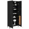 vidaXL Highboard Schwarz Eichen-Optik 69,5 x 34 x 180 cm Holzwerkstoff