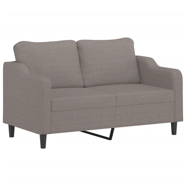 vidaXL 2-Sitzer-Sofa Taupe 140 cm Stoff