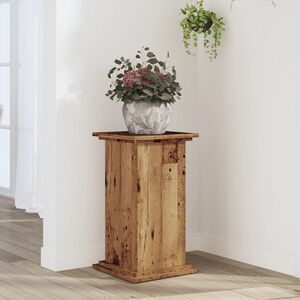 vidaXL Pflanzenst&auml;nder Altholz-Optik 33x33x60 cm Holzwerkstoff