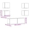 vidaXL 5-tlg. TV-Schrank-Set Wandmontage Artisan-Eiche Holzwerkstoff